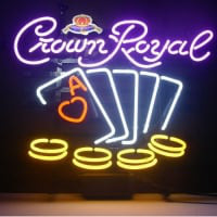 Crown Royal Poker Chips Neon Sign