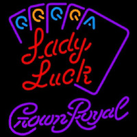 Crown Royal Poker Lady Luck Series Beer Sign Neon Sign
