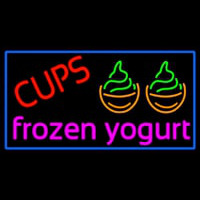 Cups Frozen Yogurt Neon Sign