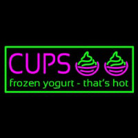 Cups Frozen Yogurt Neon Sign