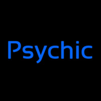 Cursive Blue Psychic Neon Sign