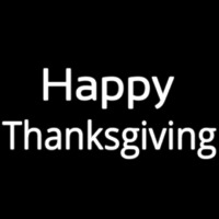 Cursive Happy Thanksgiving Neon Sign