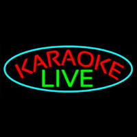 Cursive Karaoke Live Neon Sign