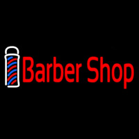Cursive Red Barber Shop Neon Sign