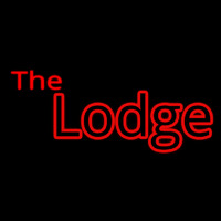 Cursive Red Lodge Neon Sign