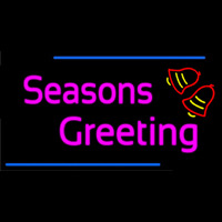 Cursive Seasons Greetings 2 Neon Sign