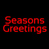 Cursive Seasons Greetings Neon Sign