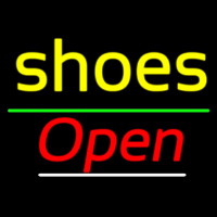 Cursive Shoes Open Neon Sign
