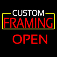 Custom Framing Open Neon Sign