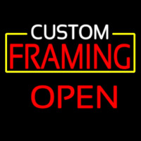 Custom Framing Open Neon Sign