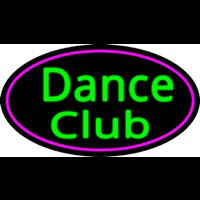 Dance Club With Pink Border Neon Sign