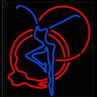 Dance Girl Logo Neon Sign