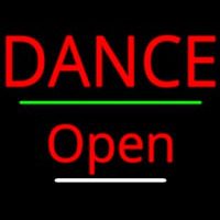 Dance Open Green Line Neon Sign
