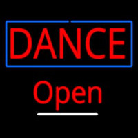 Dance Open White Line Neon Sign