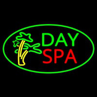 Day Spa With Palm Trees Neon Sign