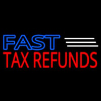 Deco Style Fast Ta  Refunds Neon Sign