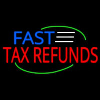 Deco Style Fast Ta  Refunds Neon Sign