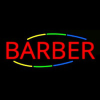 Deco Style Multi Colored Barber Neon Sign