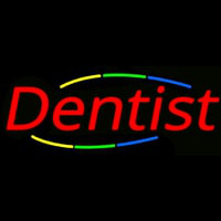 Deco Style Multi Colored Dentist Neon Sign