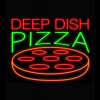 Deep Dish Pizza Neon Sign