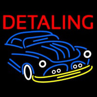 Detailing With Car Logo Neon Sign