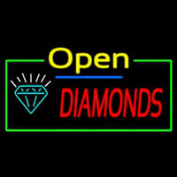 Diamonds Open Neon Sign