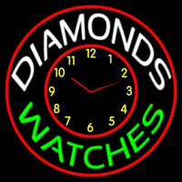 Diamonds Watches Block Neon Sign