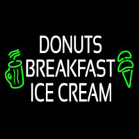 Donuts Breakfast Ice Cream Neon Sign