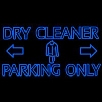 Double Stroke Dry Cleaner Parking Only Neon Sign