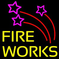 Double Stroke Fire Works 2 Neon Sign