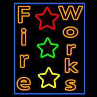 Double Stroke Fireworks Neon Sign