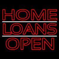 Double Stroke Home Loans Open Neon Sign
