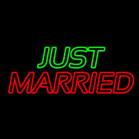 Double Stroke Just Married Neon Sign