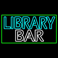 Double Stroke Library Bar Neon Sign