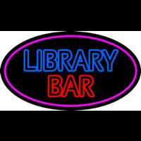 Double Stroke Library Bar Neon Sign