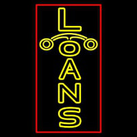 Double Stroke Loan With Red Border Neon Sign
