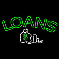 Double Stroke Loans With Logo Neon Sign