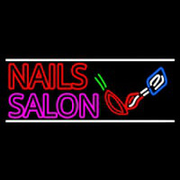 Double Stroke Nail Salon Logo Neon Sign