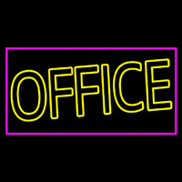 Double Stroke Office Pink Borer Neon Sign