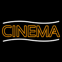 Double Stroke Orange Cinema Neon Sign