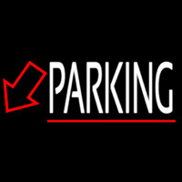 Double Stroke Parking With Down Arrow Neon Sign