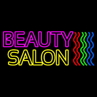 Double Stroke Pink Beauty Yellow Salon Neon Sign