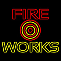 Double Stroke Stylish Fireworks Neon Sign