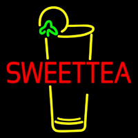 Double Stroke Sweet Tea With Glass Neon Sign