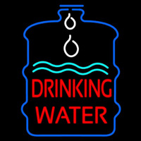 Drinking Water Inside Bottle Neon Sign