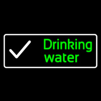 Drinking Water Neon Sign