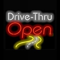 Drive - Thru Open Coffee Neon Sign