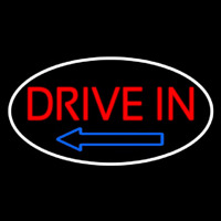Drive In Arrow With Border Neon Sign