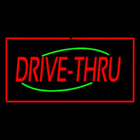 Drive Thru Rectangle Red Neon Sign