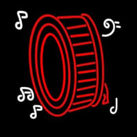 Drum Musical Note Logo Neon Sign